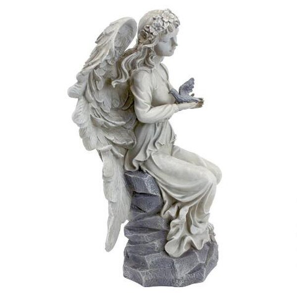 Sculptures Angel with Birds Prayer Garden Inspirational statuary Statue